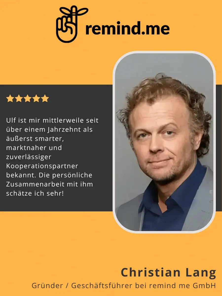 Christian Lang, Gründer und Geschäftsführer bei remind me GmbH